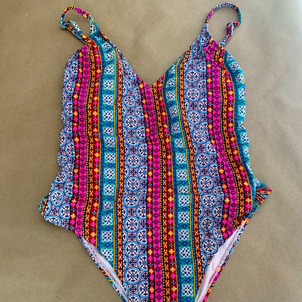 Neon print one piece large